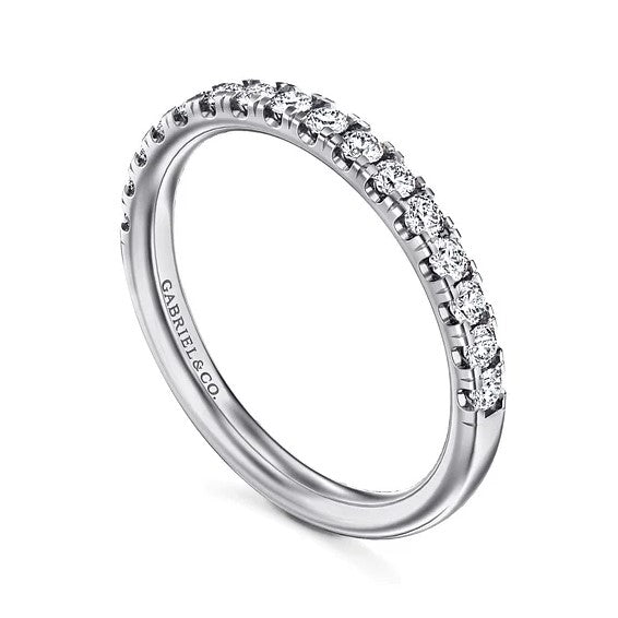14K White Gold Half Anniversary Wedding Band