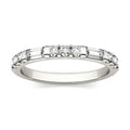 14K White Gold Half Anniversary Wedding Band