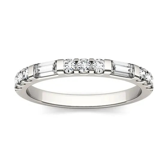 14K White Gold Half Anniversary Wedding Band