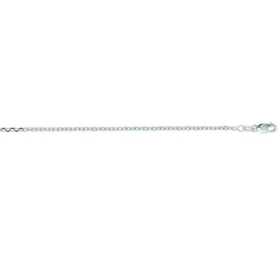 14K White Gold Cable Chain