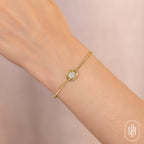 14K Yellow Gold Corelli Diamond Bangle