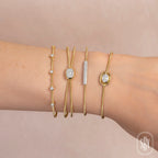 14K Yellow Gold Corelli Diamond Bangle