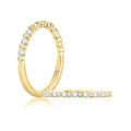 14K Gold Alternating Bezel Cut Diamond Band