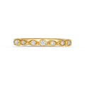 14K Gold Alternating Diamond Wedding Band