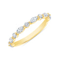 14K Yellow Gold Half Anniversary Diamond Wedding Band