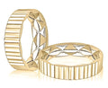 14K Gold Fluted Polished Ring