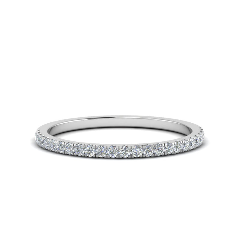 14K White Gold Half Anniversary Labgrown Diamond Wedding Band