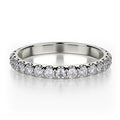 14K White Gold 3/4 Diamond Expandable Flex Fit Wedding Band
