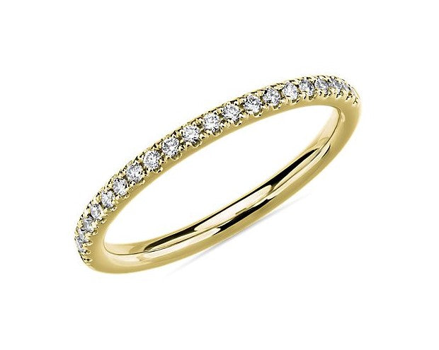 14K Yellow Gold 3/4 Anniversary Wedding Band