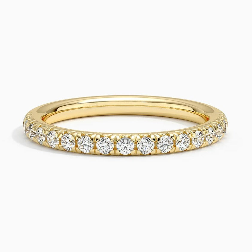 14K Yellow Gold Diamond Wedding Band