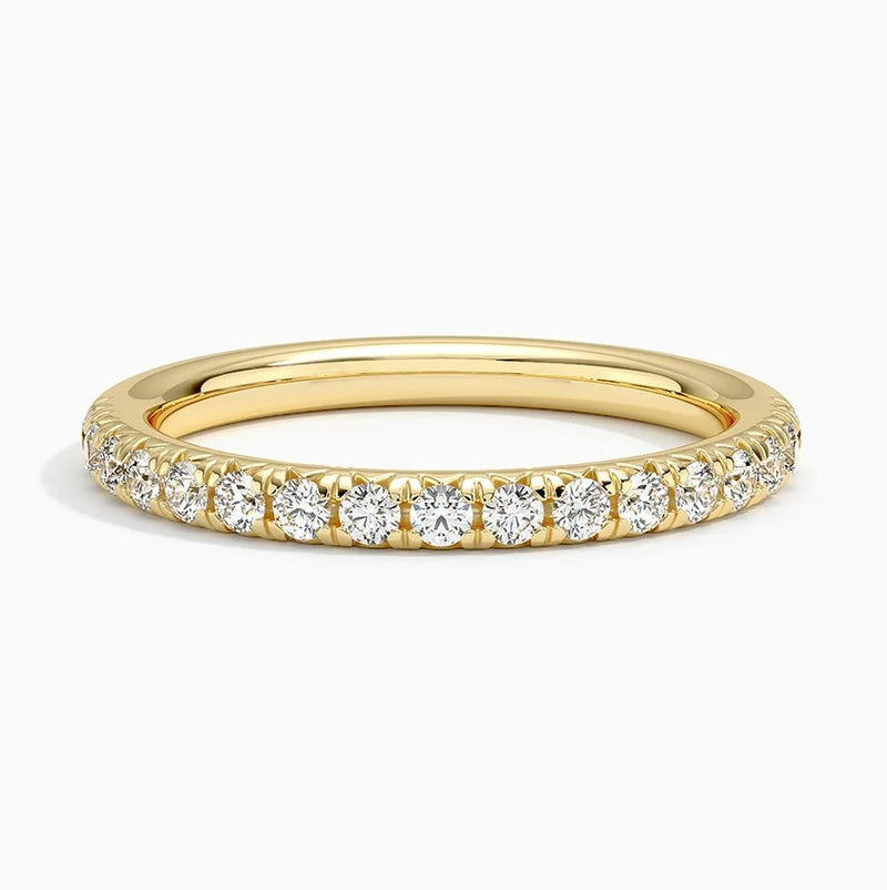 14K Yellow Gold Diamond Wedding Band