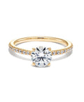 14K Yellow Gold Pave Semi-Mount Ring
