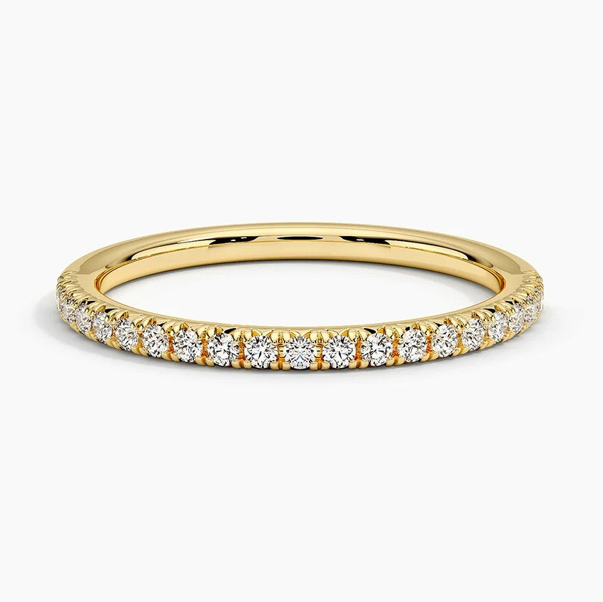 14K Yellow Gold Diamond Wedding Band