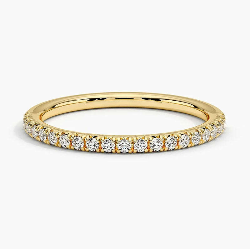 14K Yellow Gold Diamond Wedding Band