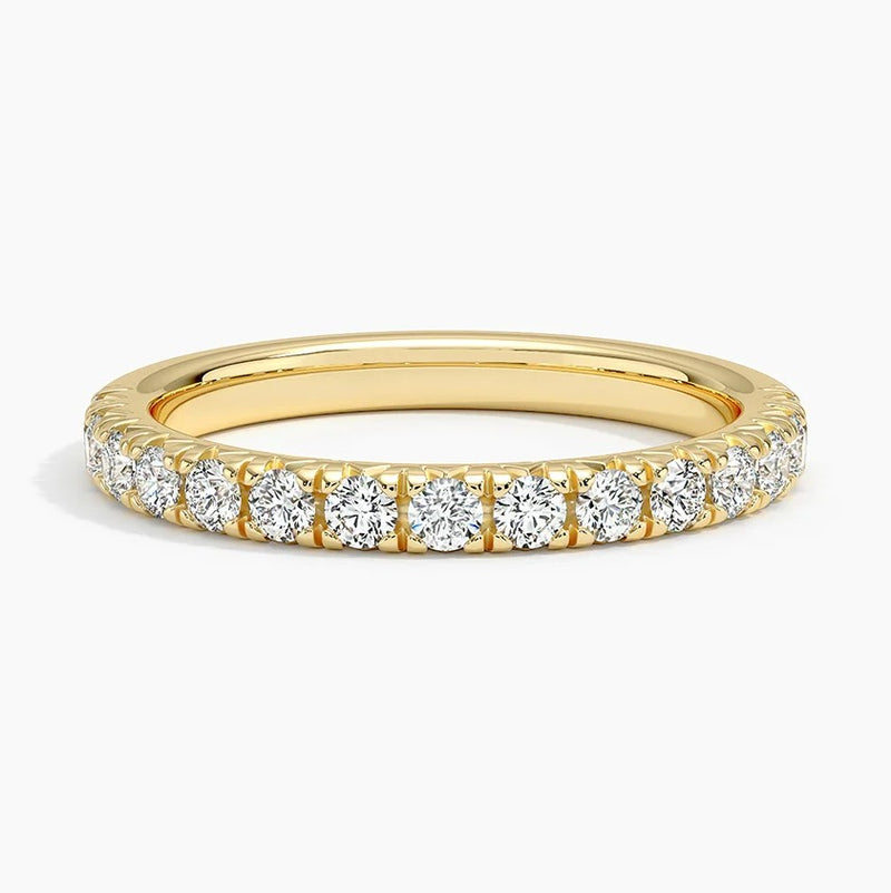 14K Yellow Gold Diamond Wedding Band