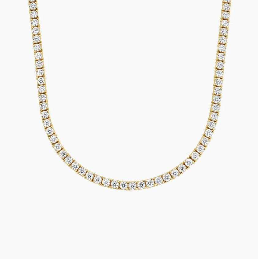 14K White Gold Diamond Tennis Necklace