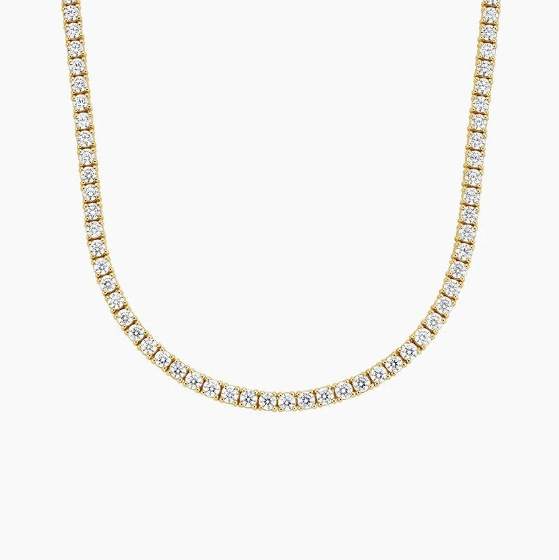 14K White Gold Diamond Tennis Necklace