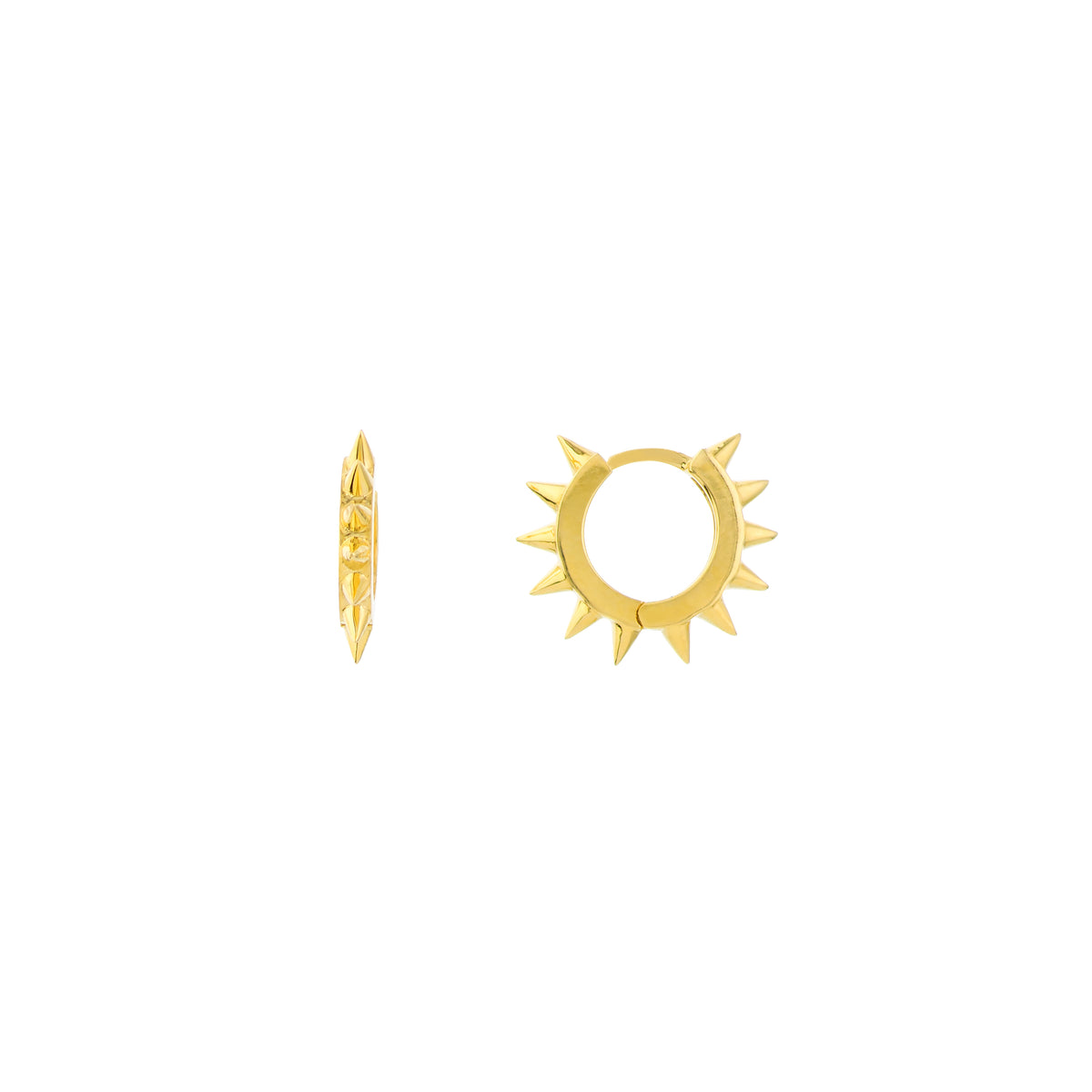 14K Yellow Gold Huggie Earrings
