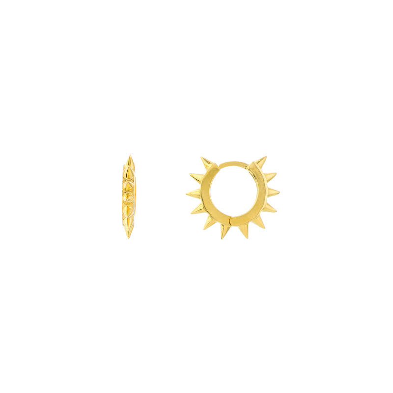 14K Yellow Gold Huggie Earrings