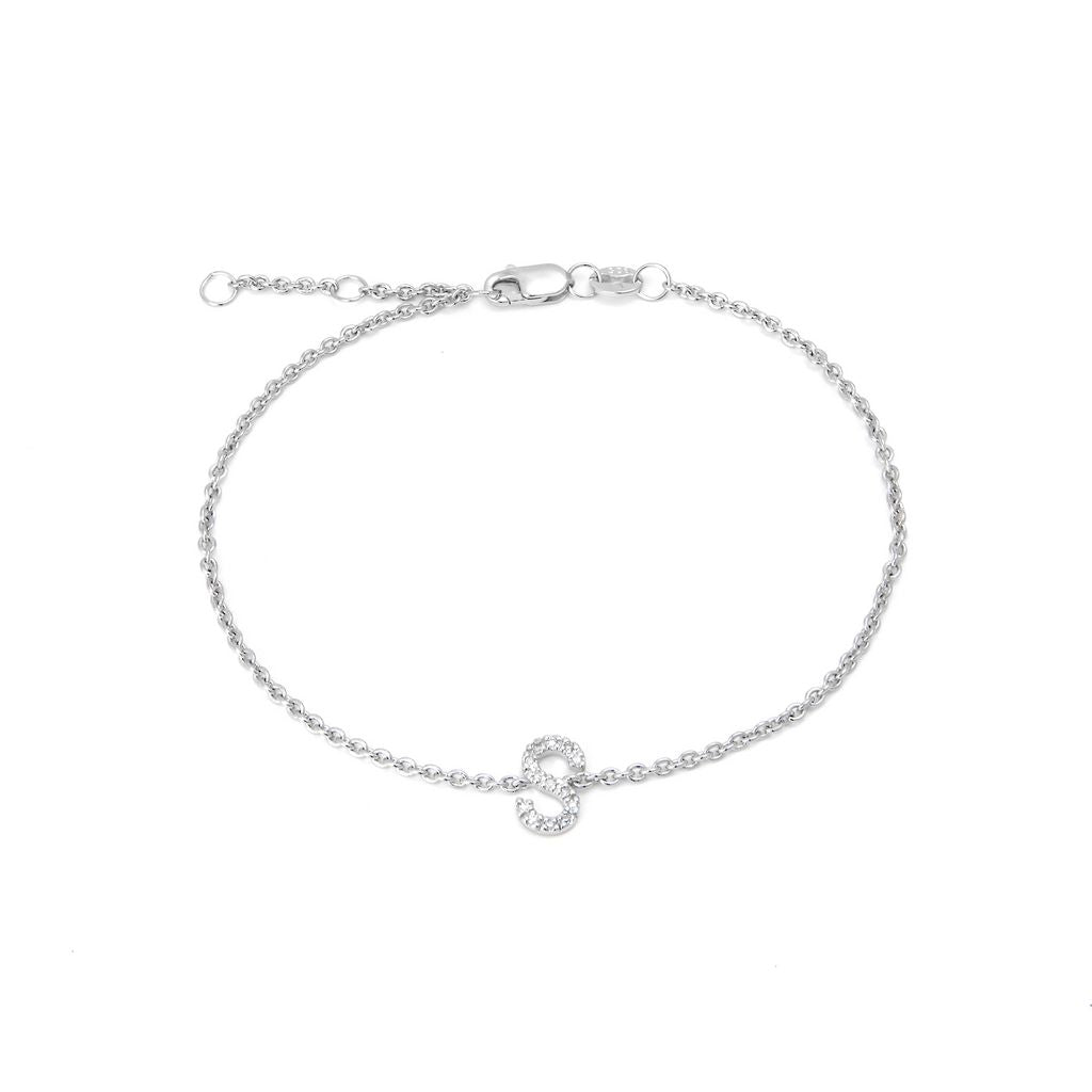 Sterling Silver Initial "S" Bracelet
