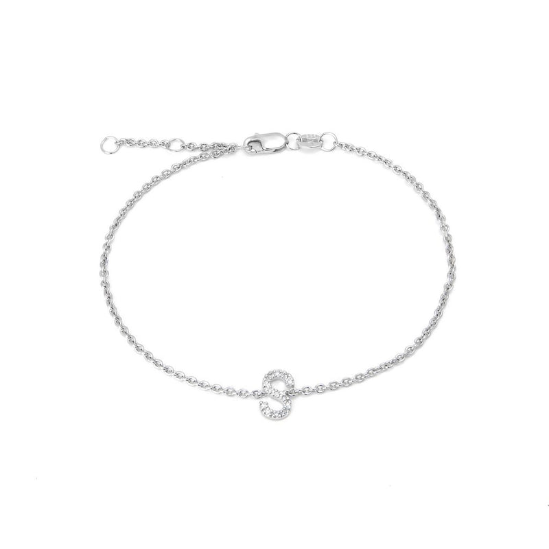 Sterling Silver Initial "S" Bracelet