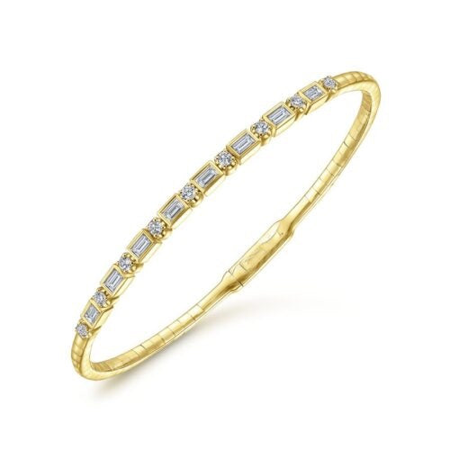 14K Yellow Gold Flex Bangle Bracelet