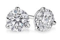 14K White Gold Diamond Stud Earrings