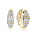 14K Yellow Gold Diamond Hoop Earrings