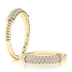 14K Gold Diamond Bar Fashion Ring