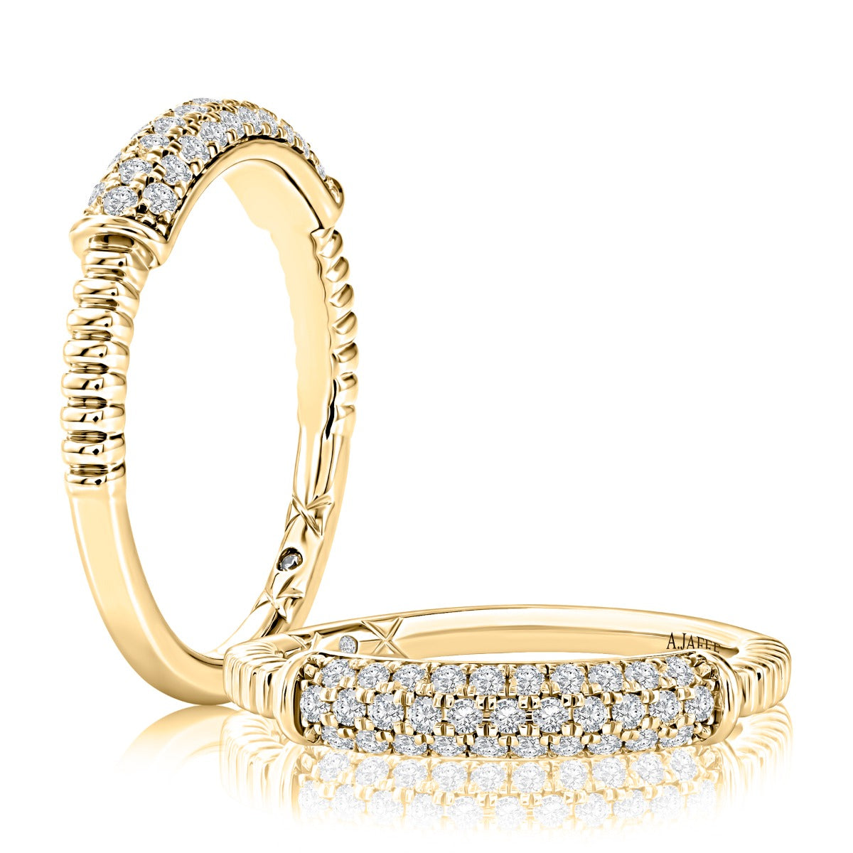 14K Gold Diamond Bar Fashion Ring