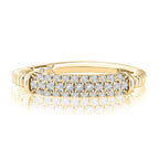 14K Gold Diamond Bar Fashion Ring