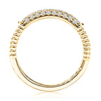 14K Gold Diamond Bar Fashion Ring