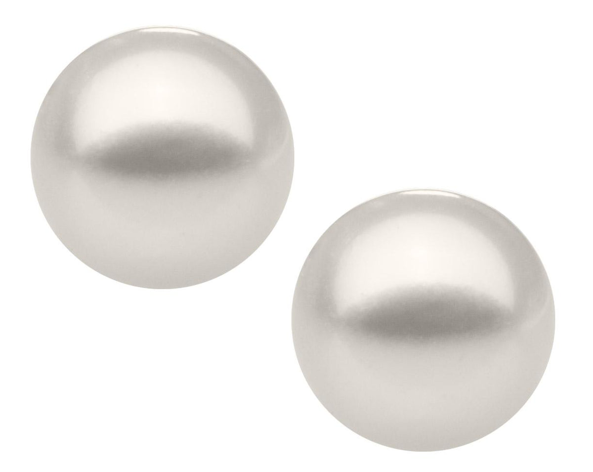 Children's 14K Gold Round Pearl Stud Earrings