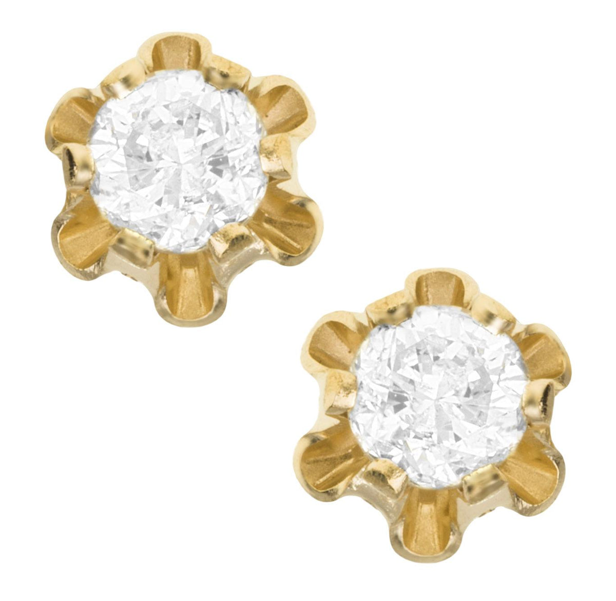 Children's 14K Gold Diamond Studs