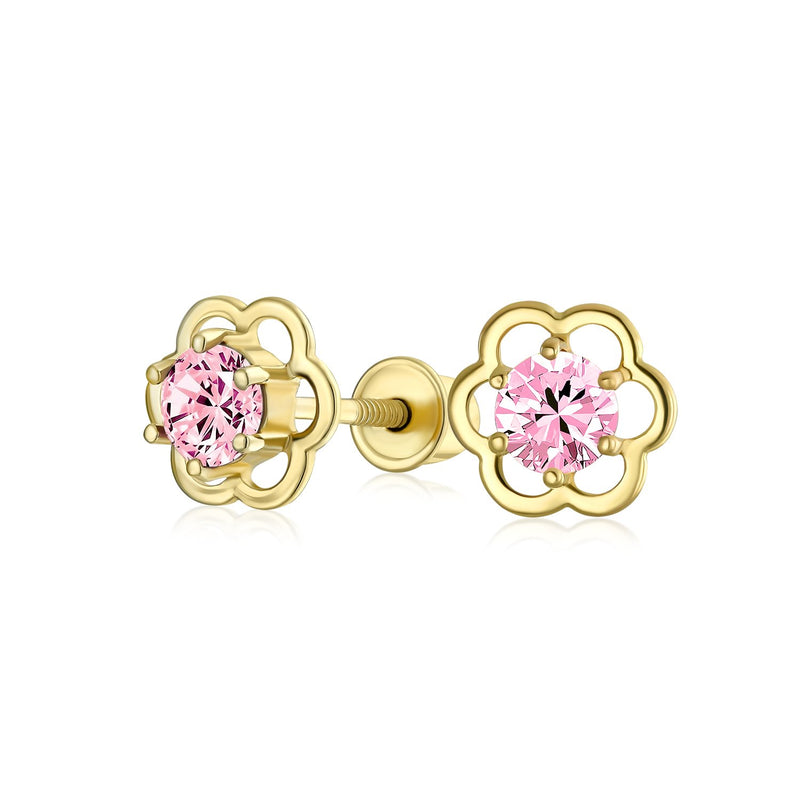 Children's 14K Gold Flower Studs