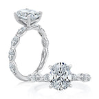 18K White Gold Diamond Semi-Mount Ring