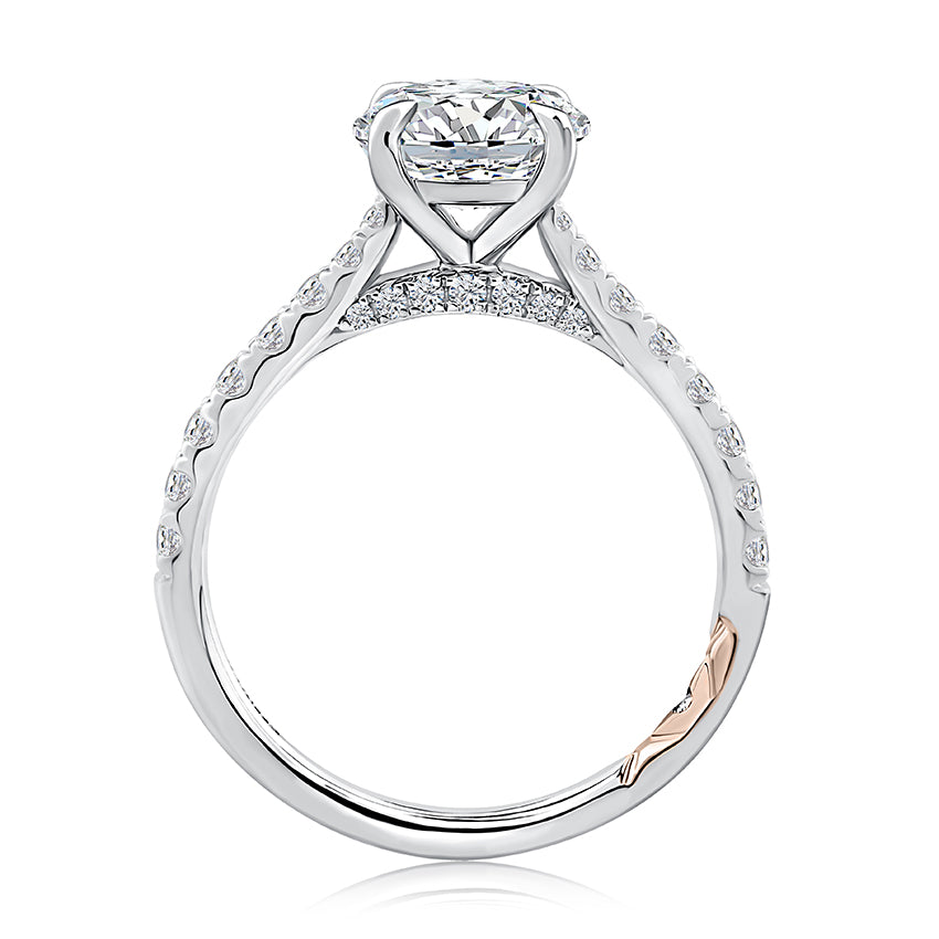 18K White Gold Traditional Diamond Semi-Mount Ring