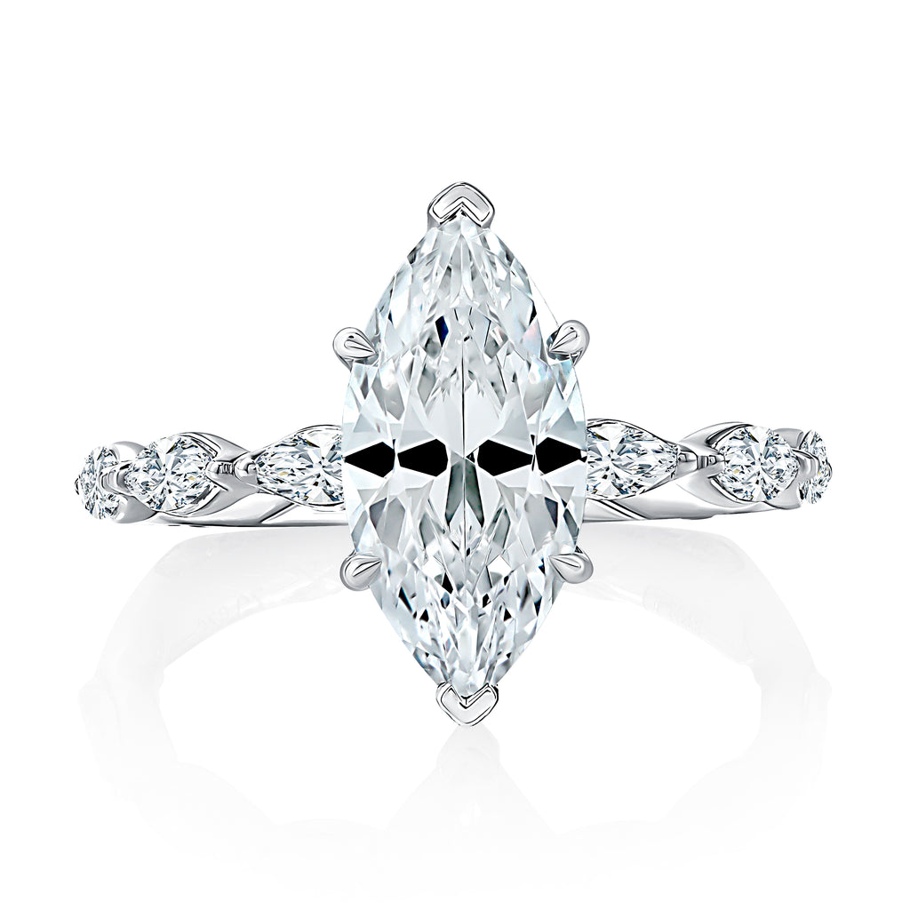 14K White Gold Diamond Semi-Mount Ring