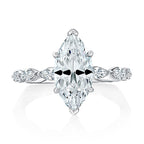 14K White Gold Diamond Semi-Mount Ring