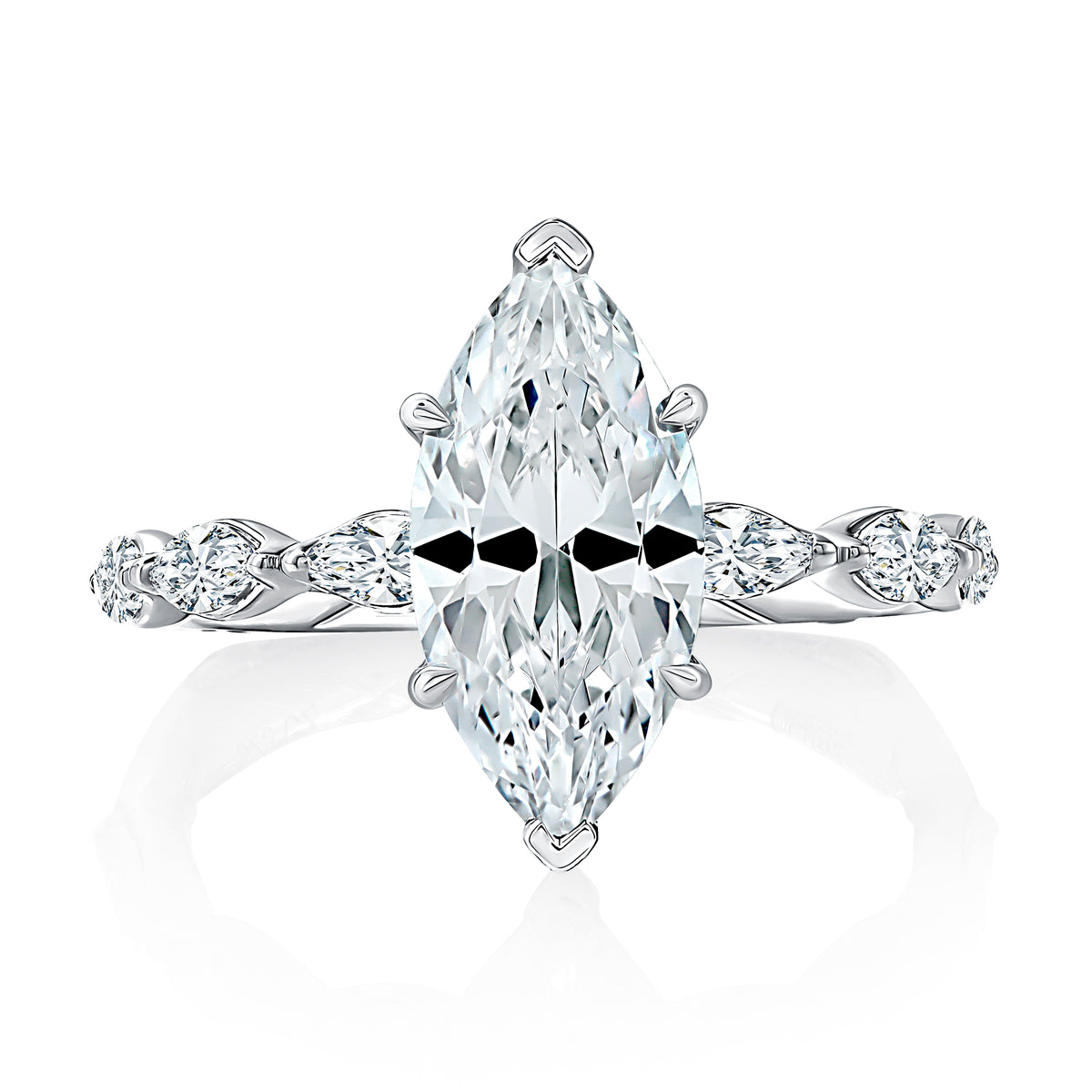 14K White Gold Diamond Semi-Mount Ring