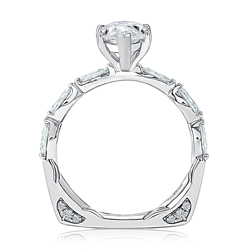 14K White Gold Diamond Semi-Mount Ring