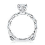 14K White Gold Diamond Semi-Mount Ring