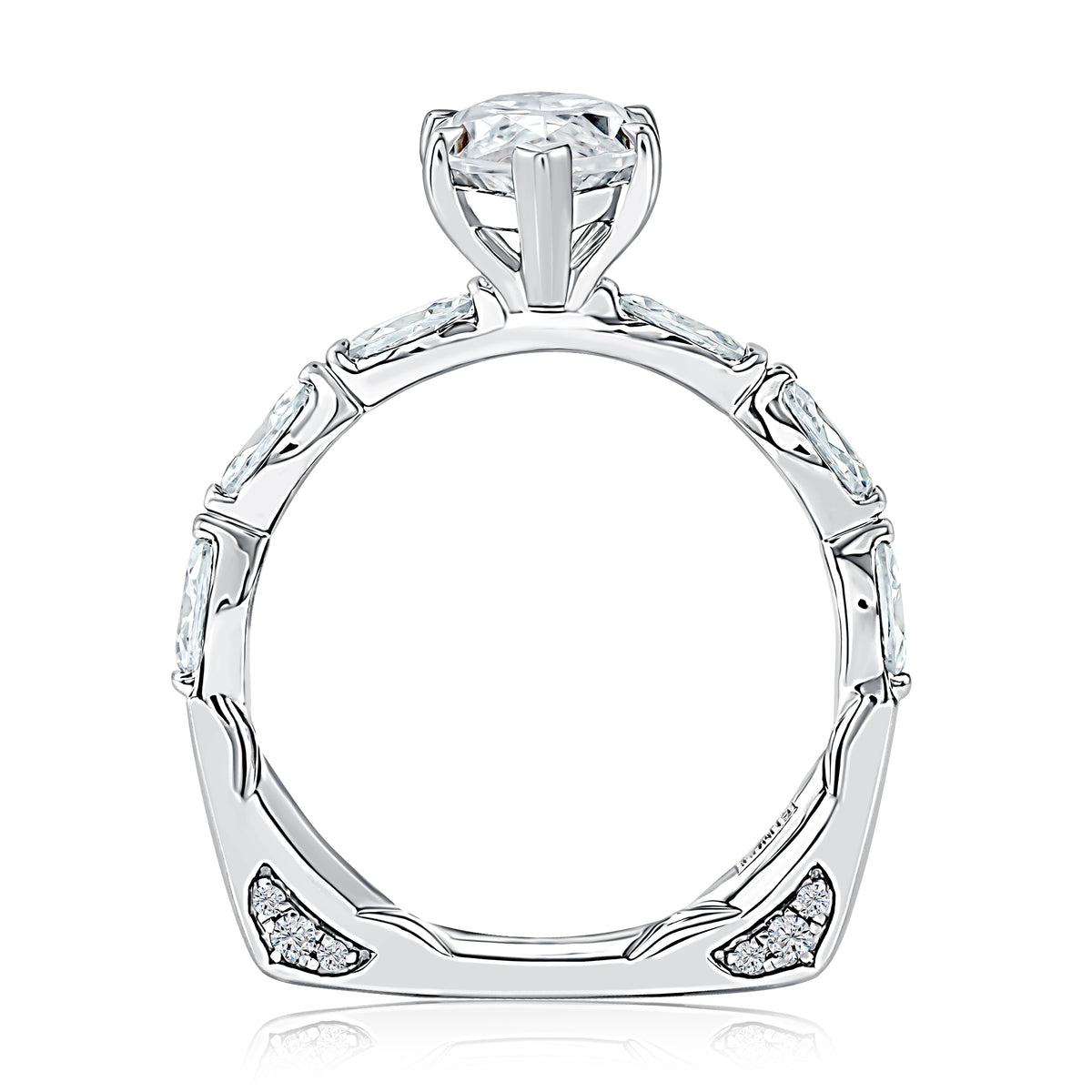 14K White Gold Diamond Semi-Mount Ring
