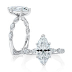 14K White Gold Diamond Semi-Mount Ring