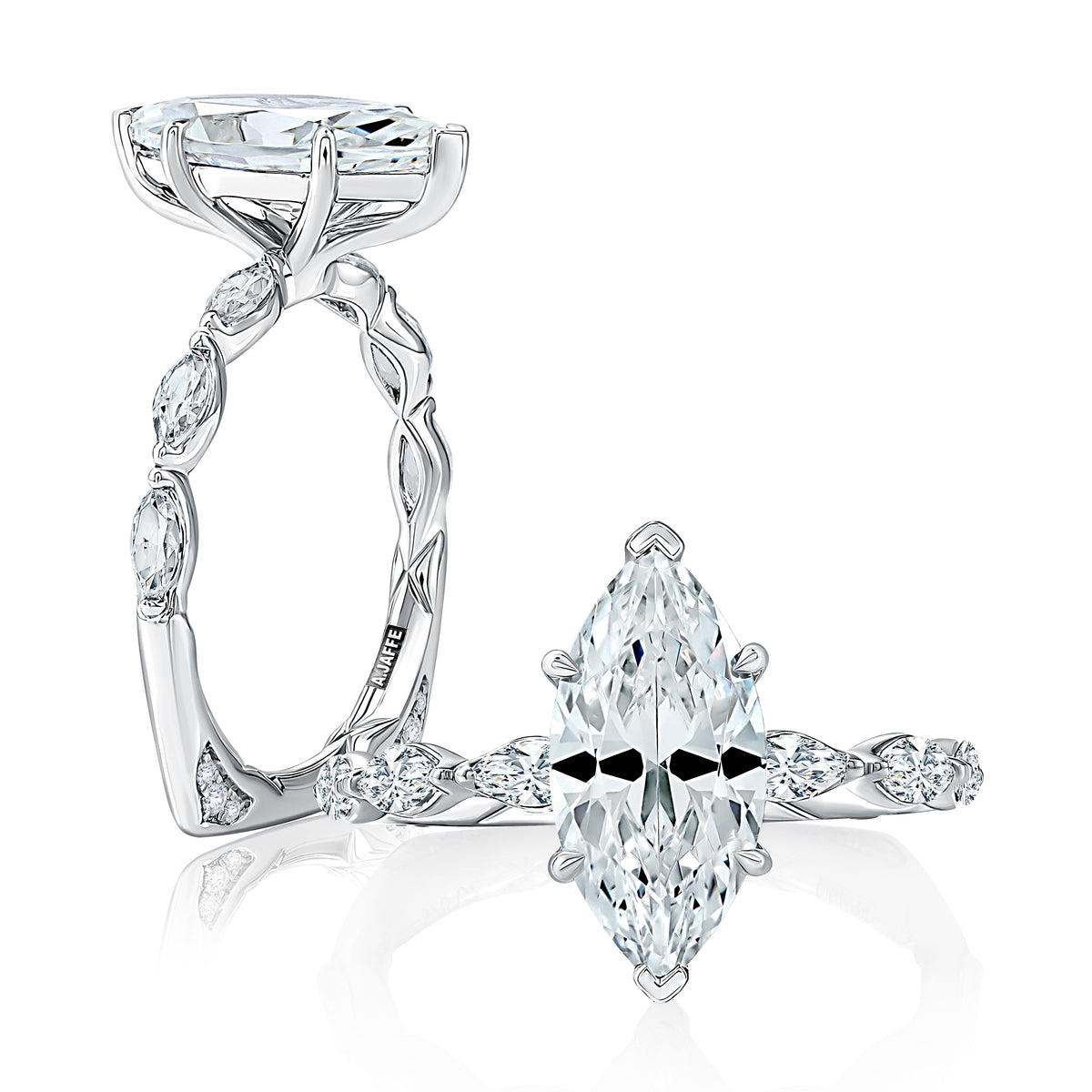 14K White Gold Diamond Semi-Mount Ring