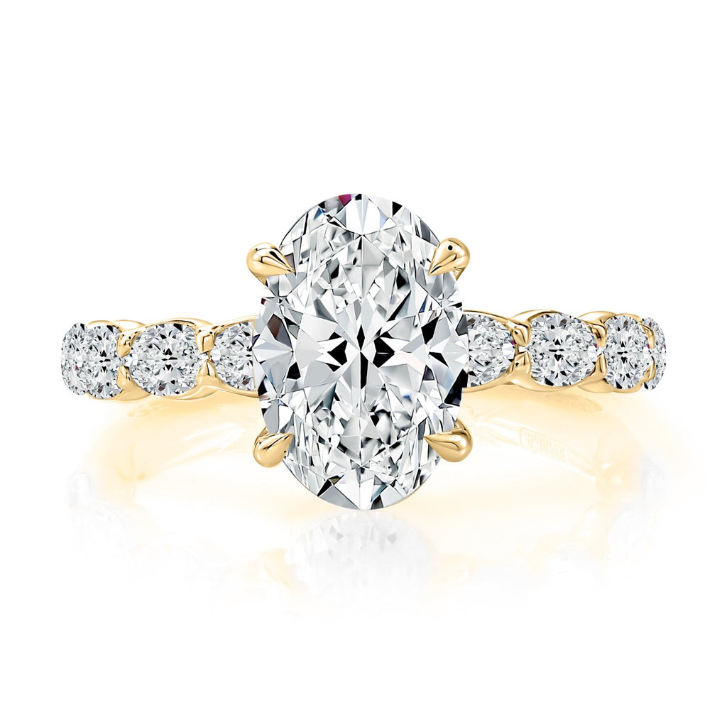 14K Gold Diamond Semi-Mount Ring