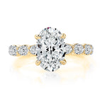 14K Gold Diamond Semi-Mount Ring