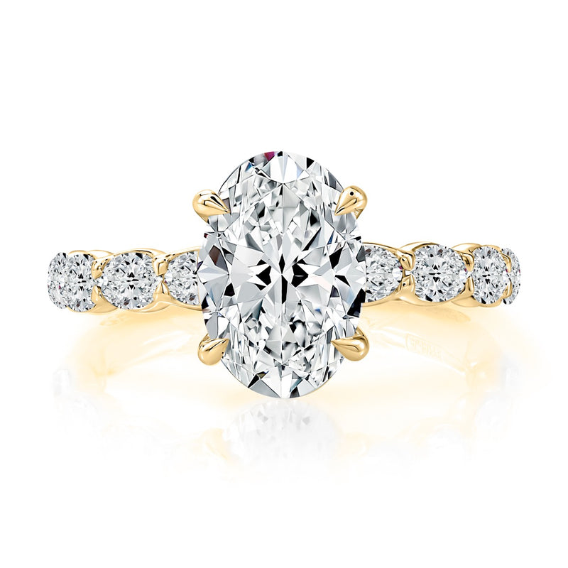 14K Gold Diamond Semi-Mount Ring