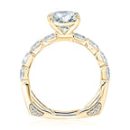 14K Gold Diamond Semi-Mount Ring