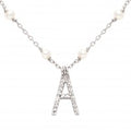 Sterling Silver Necklace With Letter "A"